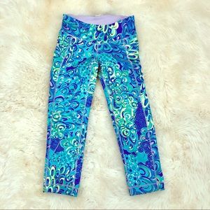 Lilly Pulitzer Luxletic crop - Lilly’s Lagoon XS